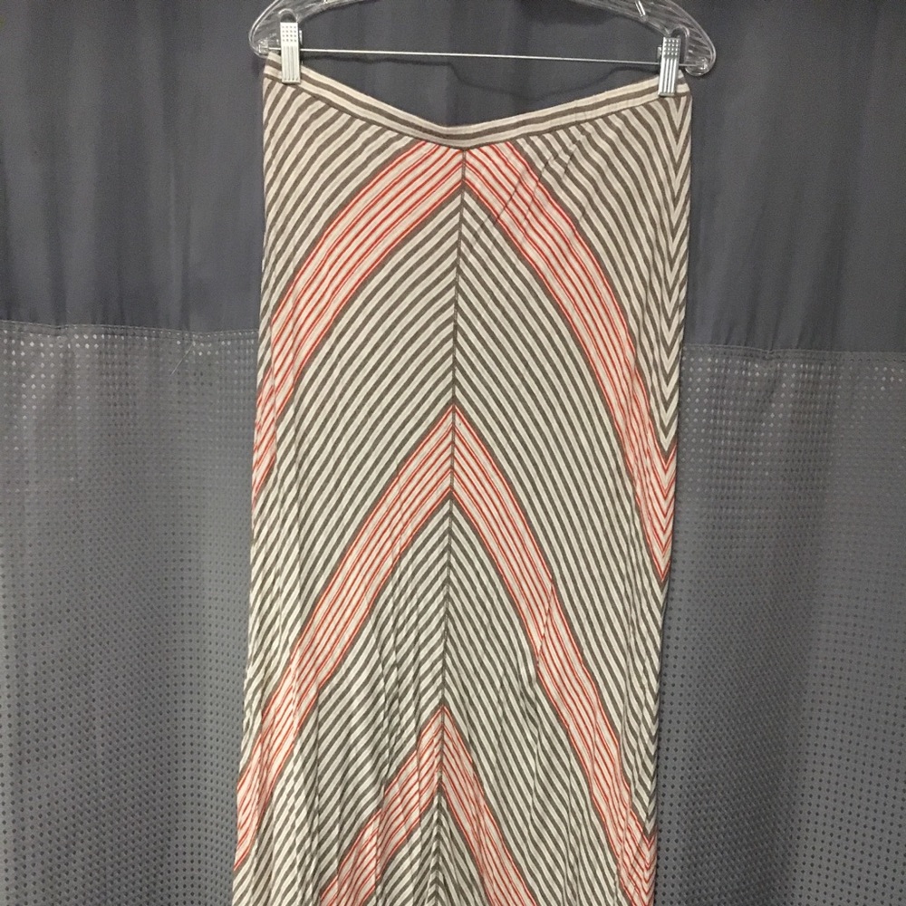 Tan and orange maxi skirt